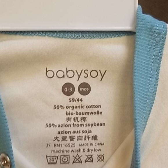 Baby Onesie / Kimono Long Sleeve By Babysoy - Picture 4 of 5